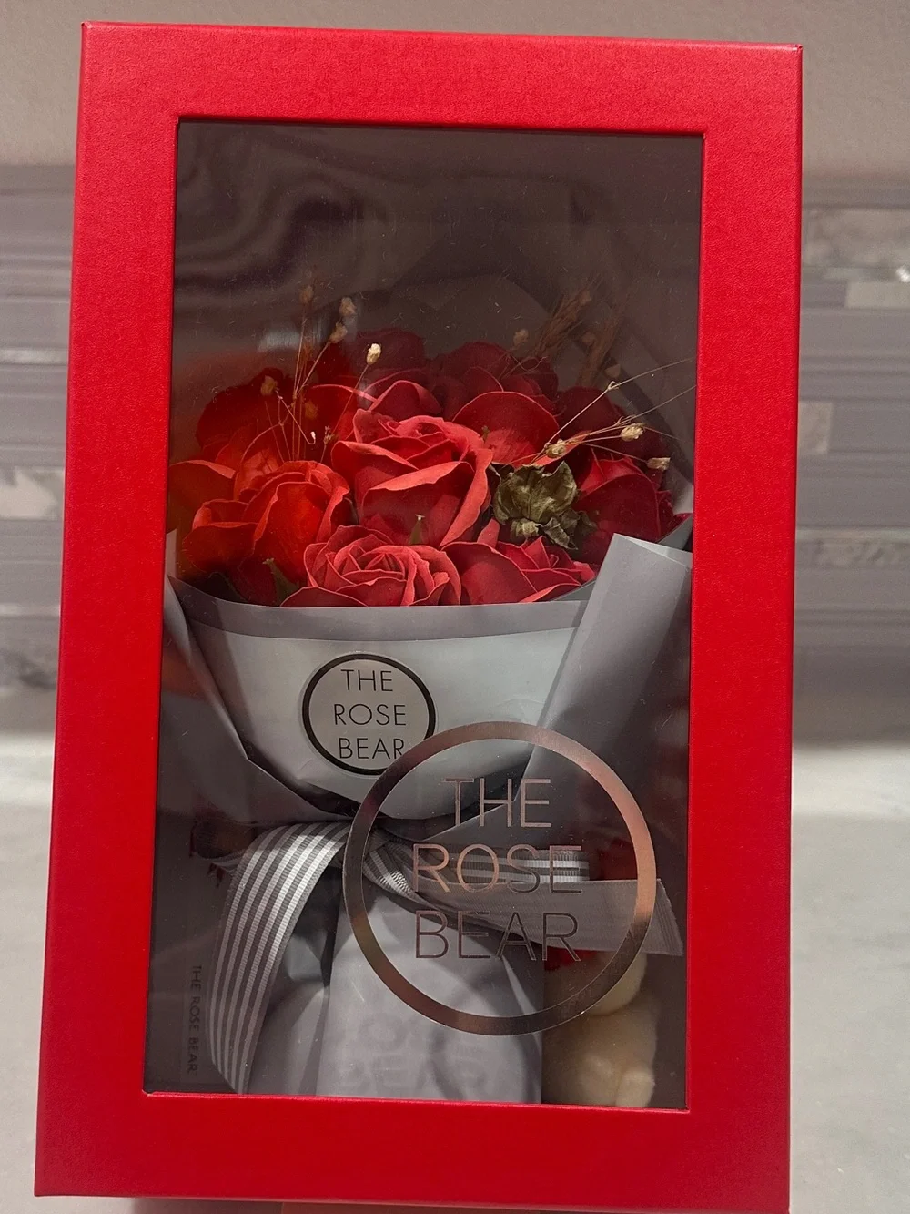Silk Rose Bouquet Gift Set - your choice Red or Pink
